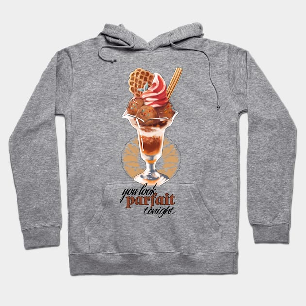 Lovely Choco Caramel Parfait Hoodie by Mamory-food